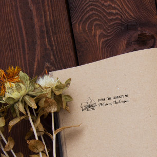 Vintage Custom Library & Personalised Books Self-inking Stamp