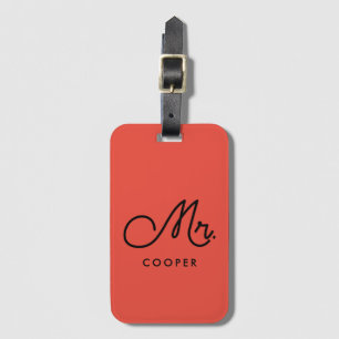 Vintage custom Mr Luggage Tag