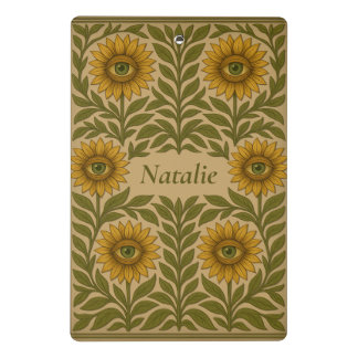 Vintage Custom Name Floral Mini Clipboard