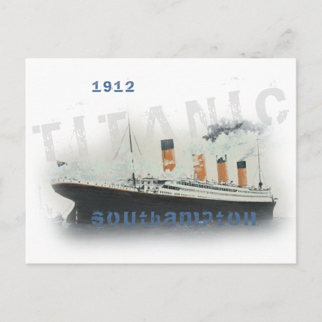 Vintage Custom Text Titanic Postcard (Front)