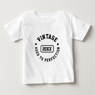 Vintage Custom Year – Aged to Perfection Design Baby T-Shirt