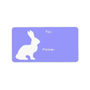 Vintage Cute Animal Easter Bunny Label