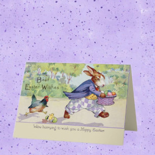 Vintage Cute Animal Easter  Card