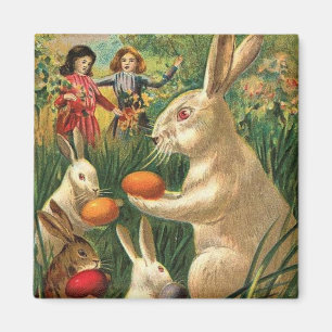 Vintage Cute Animal Easter Magnet
