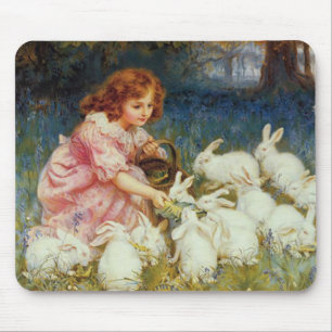 Vintage Cute Animal Easter  Mouse Pad