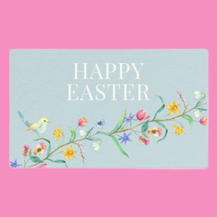 Vintage Cute Animal Easter  Rectangular Sticker