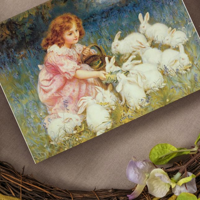 Vintage Cute Animal Easter  Square Sticker (Creator Uploaded)