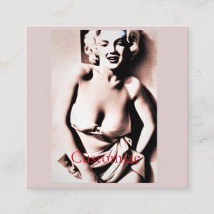 Vintage Cute Blonde Thunder_Cove  Square Business Card