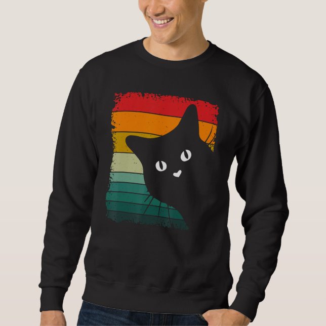 Vintage Cute Cat Lover Sweatshirt (Front)