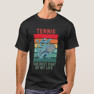 Vintage Cute Cat The Best Part Of My Life Tennis L T-Shirt