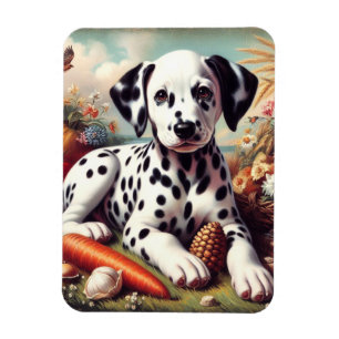 Vintage Cute Dalmatian Painting Magnet