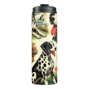 Vintage Cute Dalmatian Seamless Thermal Tumbler