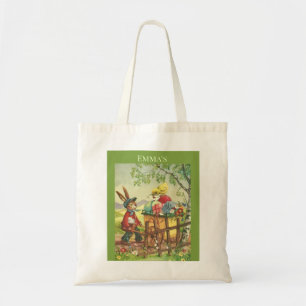 Vintage Cute Easter Bunny Tote Bag