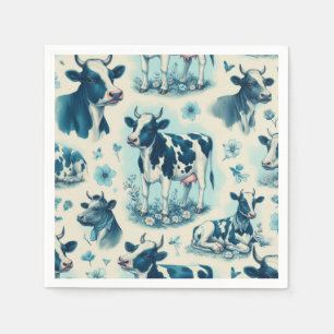 Vintage Cute Farm Cow Seamless Napkin