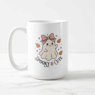 Vintage Cute Ghost Bow Halloween Graphic Coffee Mug