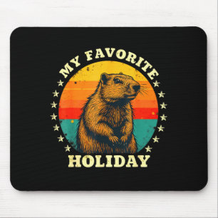 Vintage Cute Groundhog Holiday Groundhog Day Mouse Pad