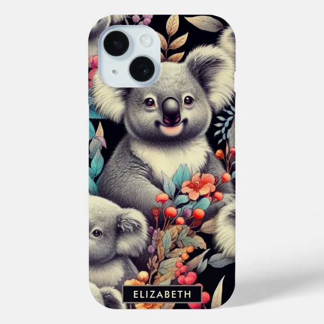 Vintage Cute Koala Painting Case-Mate iPhone Case (Back)