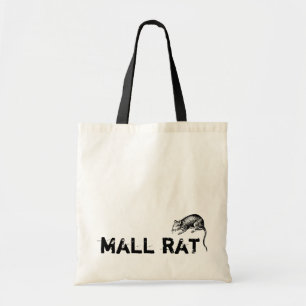 vintage cute mall rat shopping tote bag