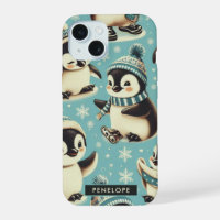 Vintage Cute Penguin Pattern