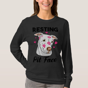 Vintage Cute Pitbull Resting Pit Face Funny Pitbul T-Shirt