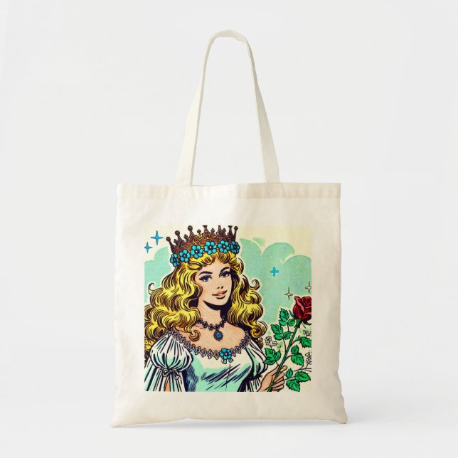 Vintage Cute Princess Comics Tote Bag (Front)