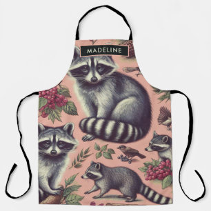 Vintage Cute Racoon Apron