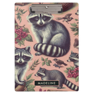 Vintage Cute Racoon Clipboard