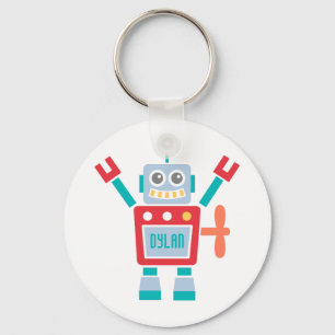 Vintage Cute Robot Toy For Kids Key Ring