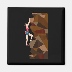 Vintage Cute Rock Climbing Tee Gifts For Women Gir Magnet