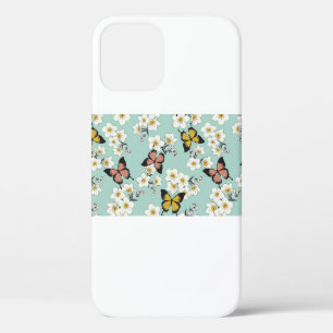 Vintage cute romantic seamless wild flowers patter iPhone 12 case
