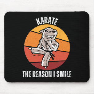 Vintage Cute Shark Karate The Reason I Smile  Mouse Pad