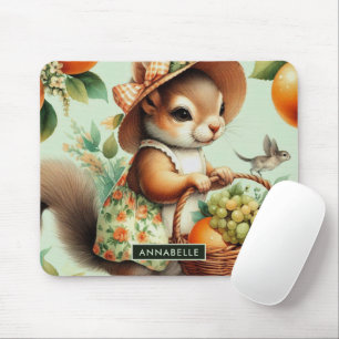 Vintage Cute Squirrel Painting Mouse Pad