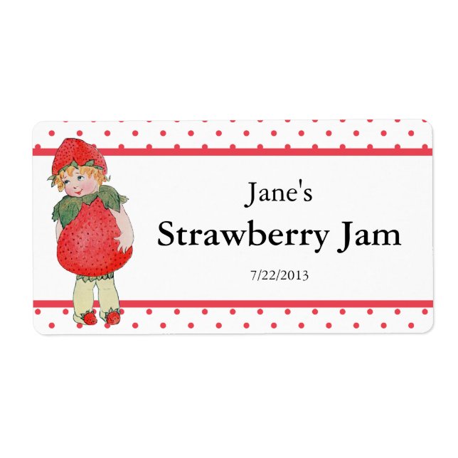 Vintage Cute Strawberry Jam (Front)