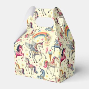 Vintage Cute Unicorn Pattern Favour Box