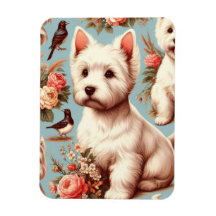 Vintage Cute West Highland White Terrier Magnet