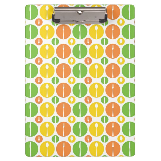 Vintage Cutlery Pattern Clipboard (Front)
