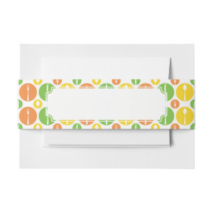 Vintage Cutlery Pattern Invitation Belly Band