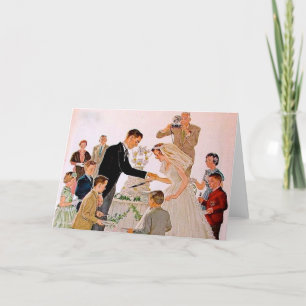 Vintage Cutting the Cake Announcement