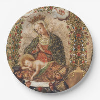 Vintage Cuzco School Virgin Adoring Christ Child