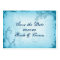 Vintage cyan blue scroll leaf Save the Date