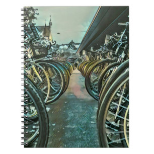 Vintage cycling artwork notebook