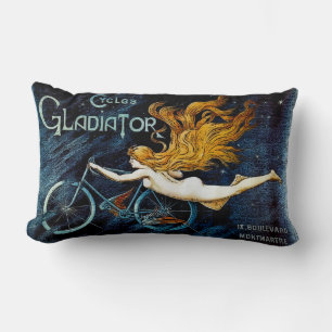 Vintage Cycling Cycles Gladiator Advert Lumbar Cushion