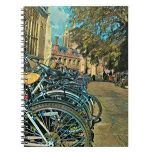 Vintage cycling gifts notebook