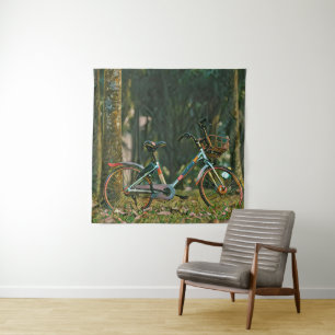 vintage cycling gifts tapestry