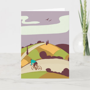 Vintage Cycling Poster Holiday Card