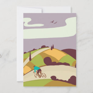 Vintage Cycling Poster Invitation