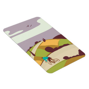 Vintage Cycling Poster Magnet
