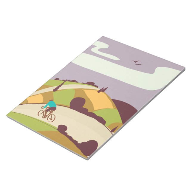 Vintage Cycling Poster Notepad (Angled)