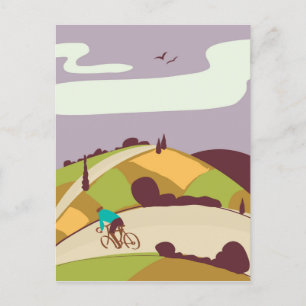 Vintage Cycling Poster Postcard