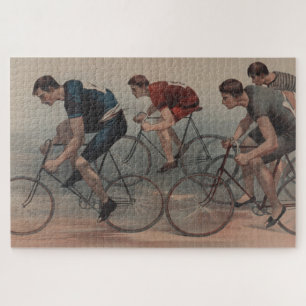 Vintage Cyclist Race Illustration (1896) Jigsaw Puzzle